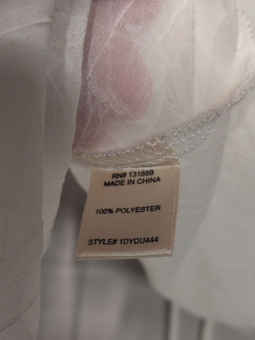 Sheer Lightweight Ivory Ruffle Trim Tie-Front Blouse Size XS, Bohemian, Romantic - Picture 8 of 8